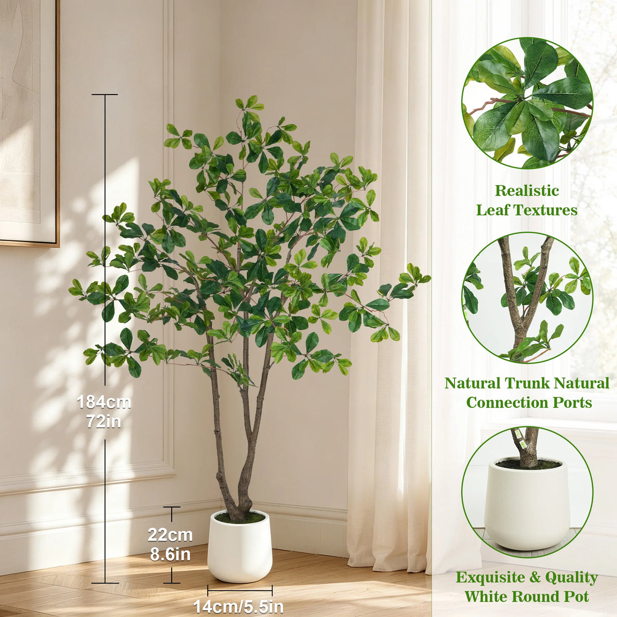 Faux Black Olive Tree With Realistic Leaves For Home Decor