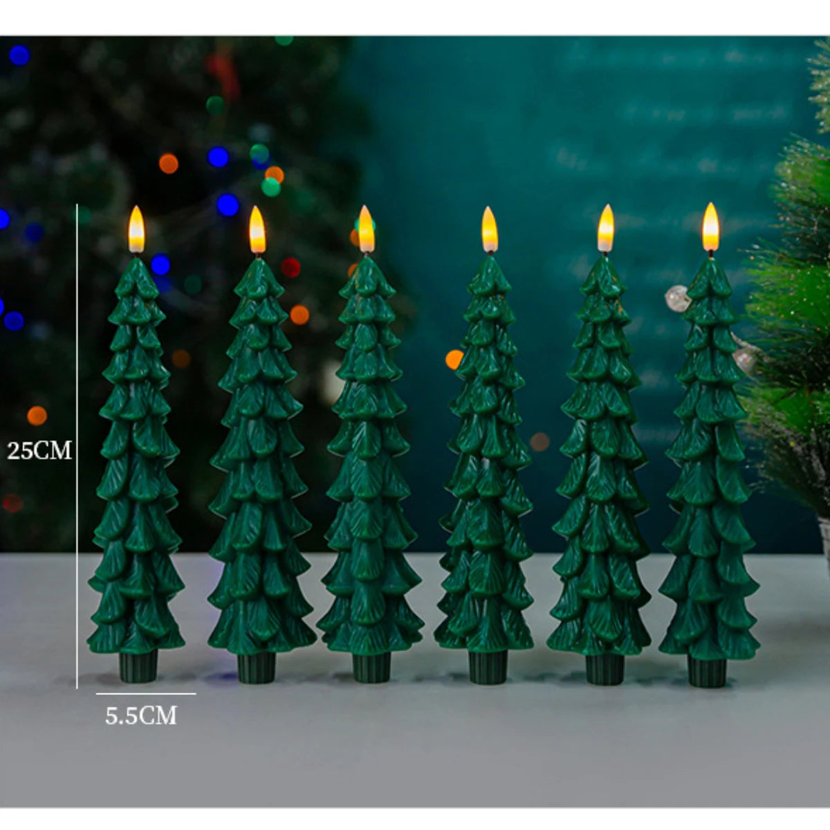 Christmas Tree Flameless LED Candles With Timer And Remote Control