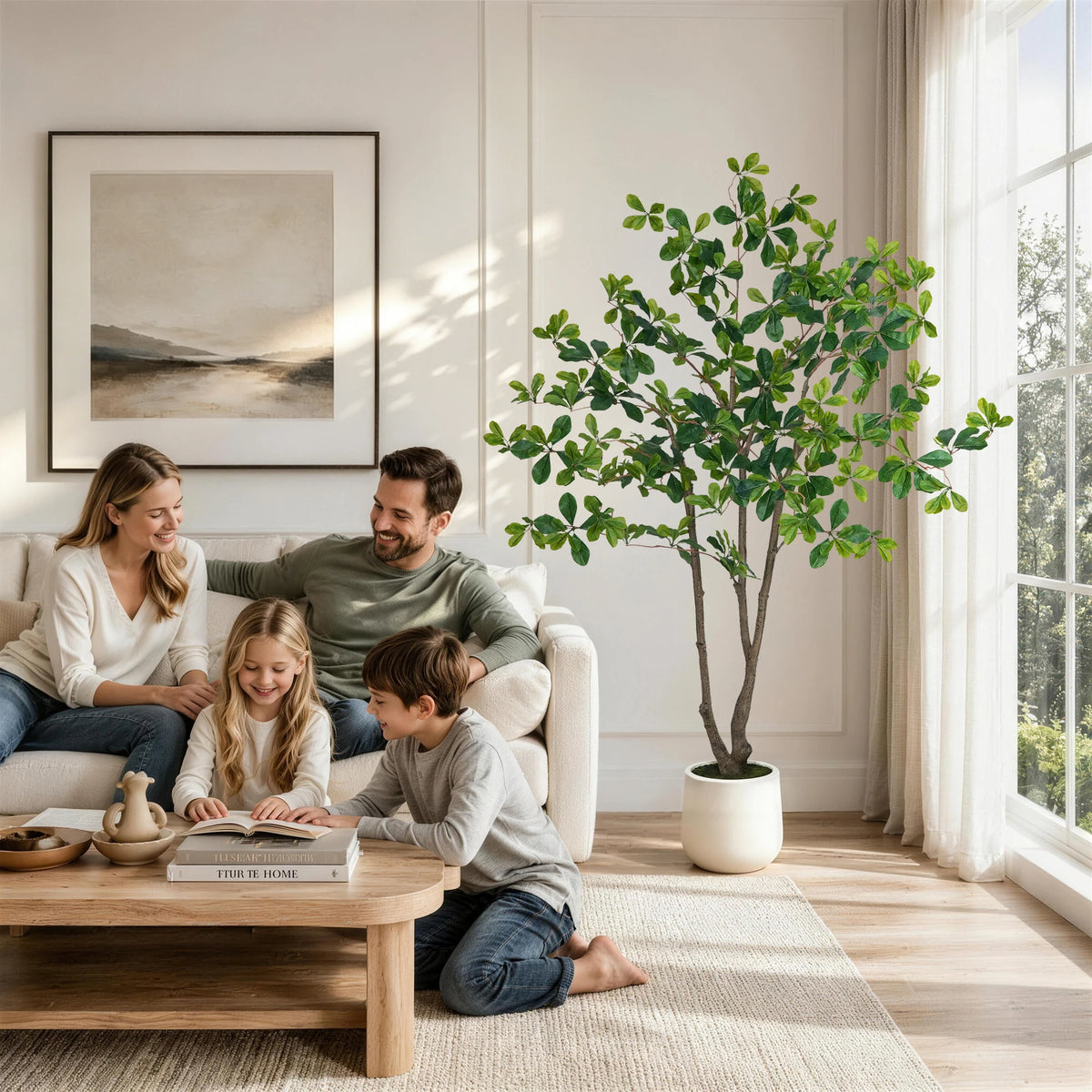 Faux Black Olive Tree With Realistic Leaves For Home Decor