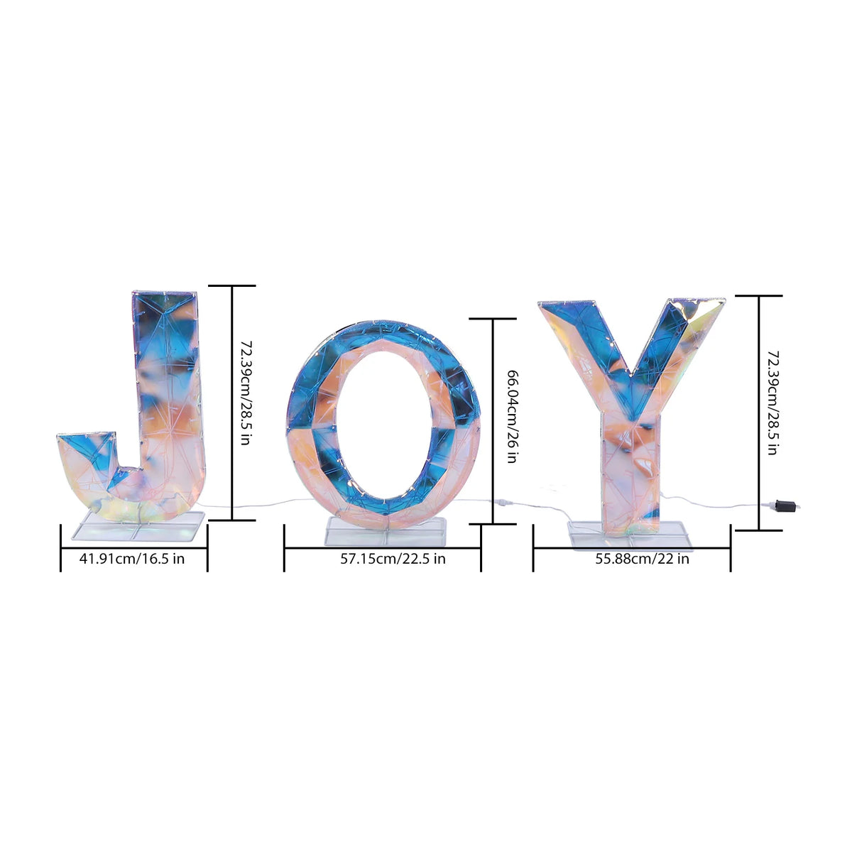 Outdoor Christmas JOY LED Decorations For Festive Yards