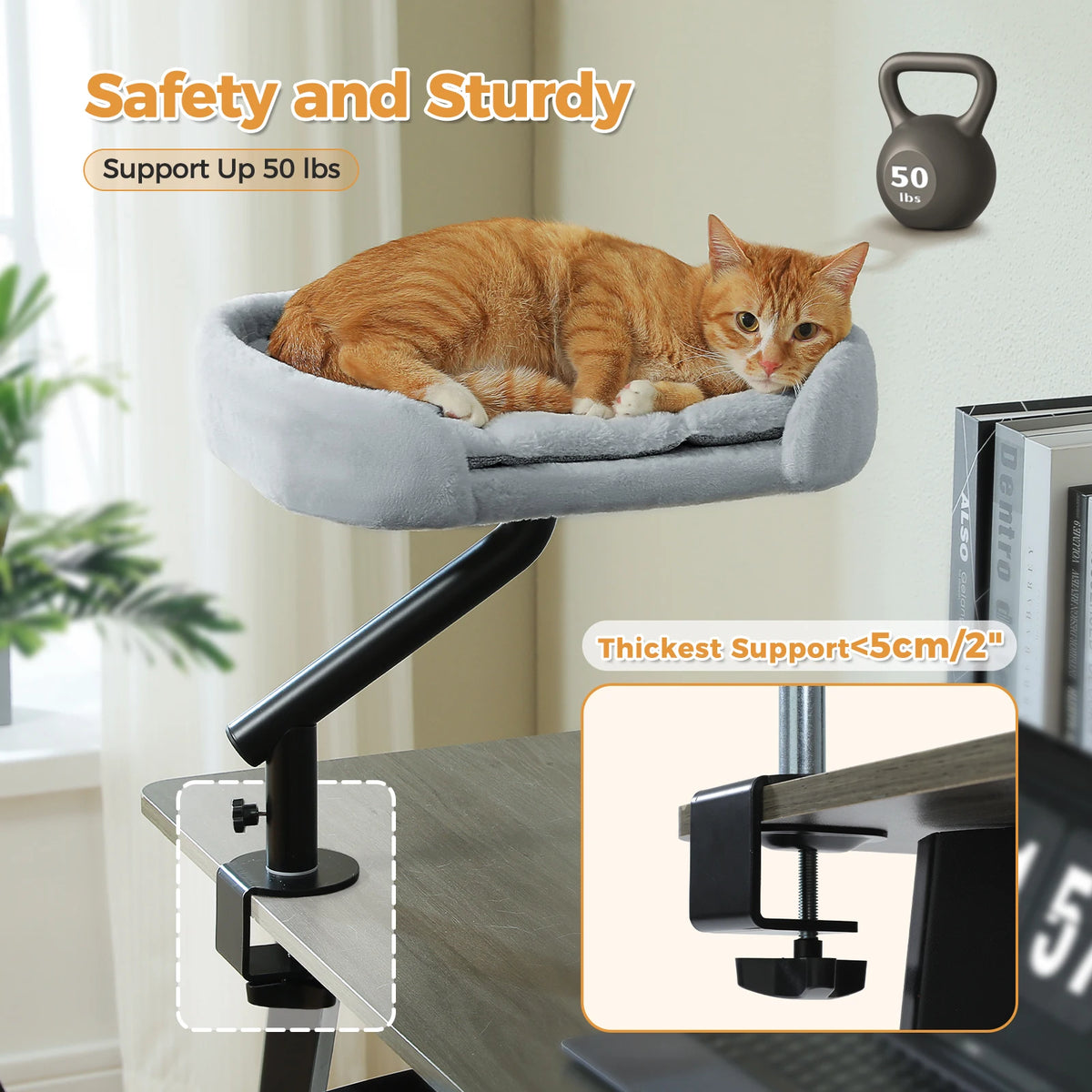 PAWZ Road Rotatable Cat Desk Bed Stand for Indoor Cats