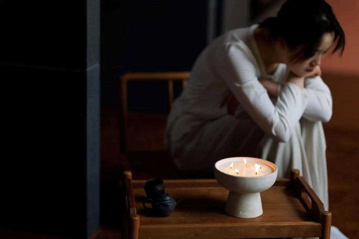 Calm Candle Osmanthus Sandalwood Refillable Wellness Candle