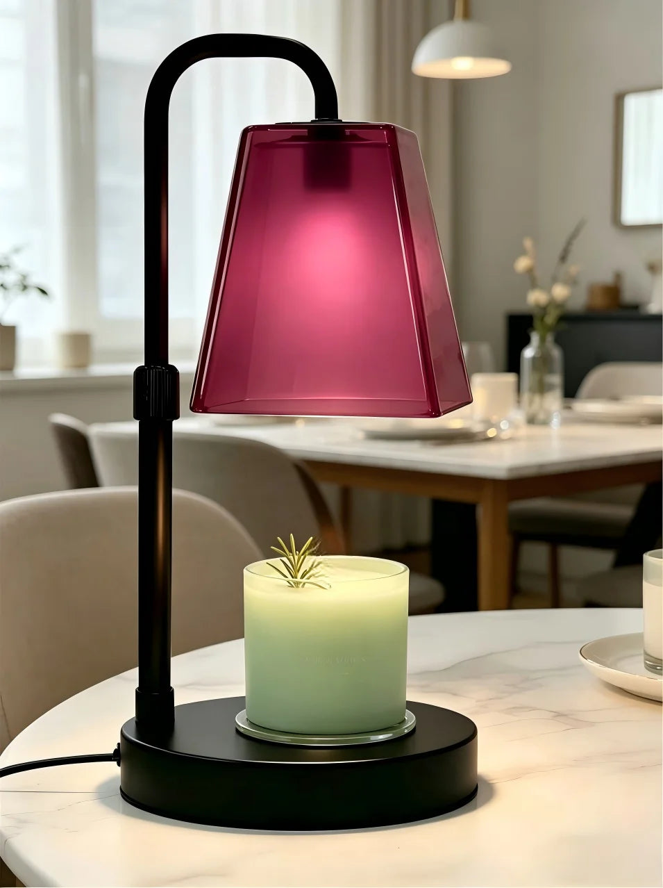 Dimmable Glass Candle Warmer With Timer And Auto Shutoff
