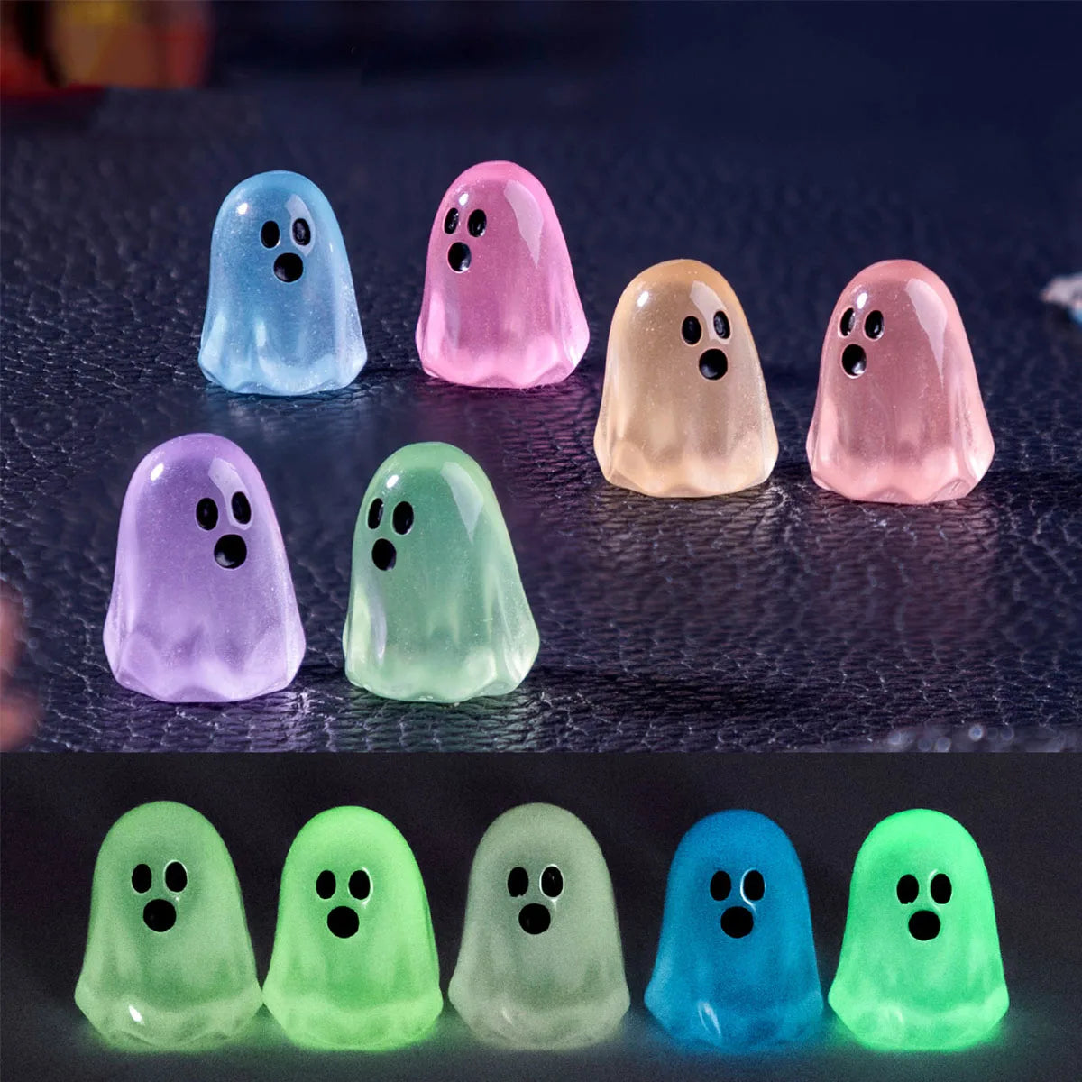 Glow Ghost Miniatures For Fairy Gardens Halloween Decor