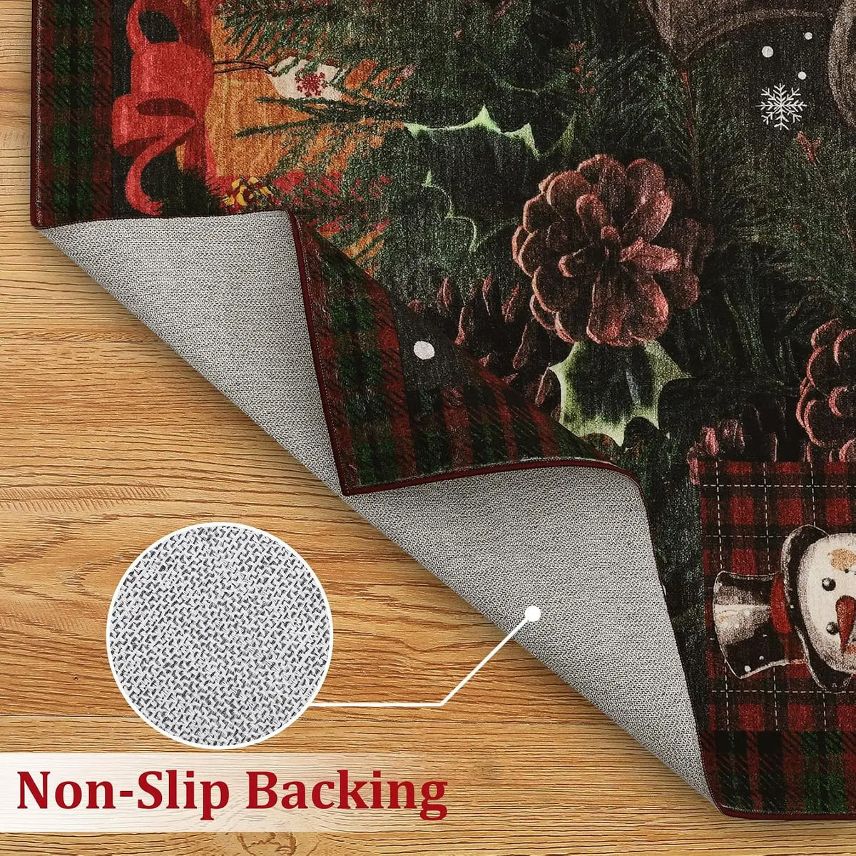 Garvee Christmas Snowman Non Slip Runner Mat For Home Decor