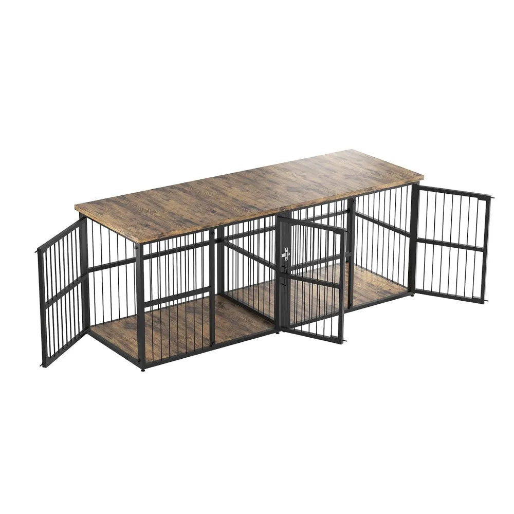 Heavy Duty Double Dog Crate With Divider for Two Dogs