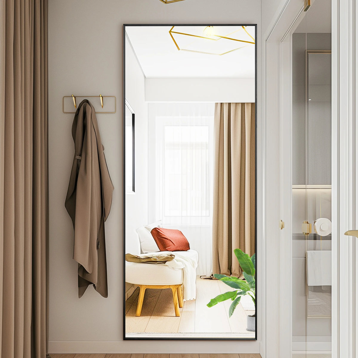 MCQ Arched Full Length Mirror With Stand Or Wall Mount