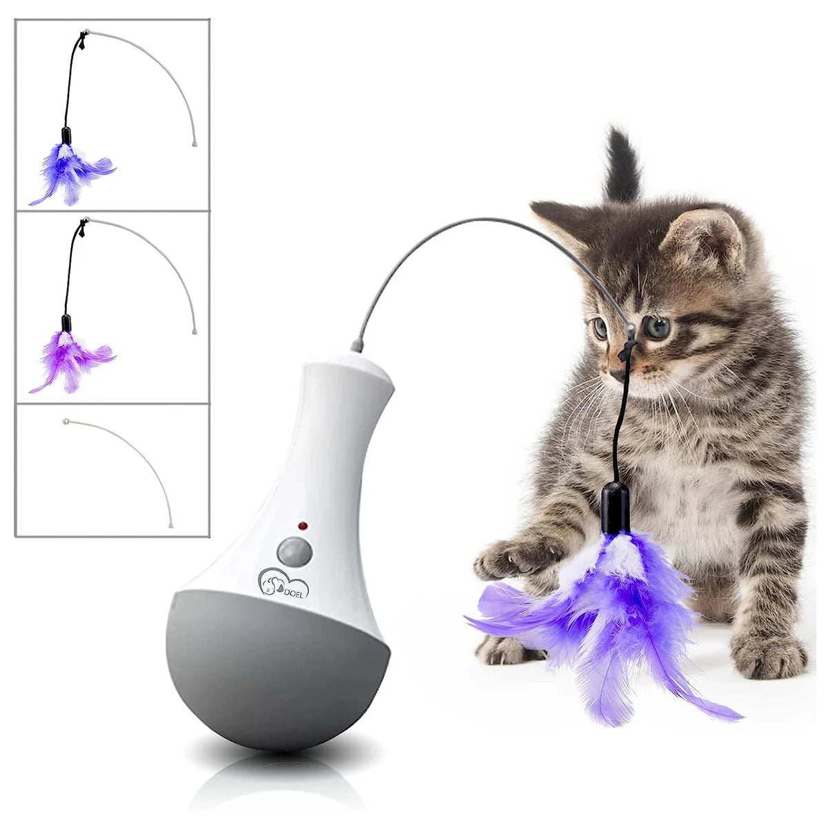 DOEL Automatic Interactive Feather Cat Toy For Indoor Cats