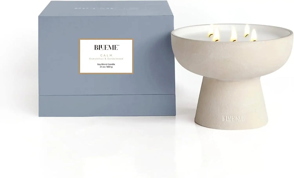 Calm Candle Osmanthus Sandalwood Refillable Wellness Candle