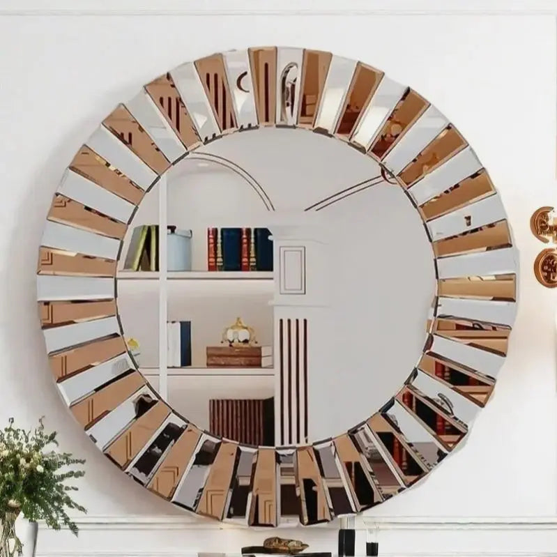 Starburst Wall Mirror, Elegant Tawny Accent For Homes
