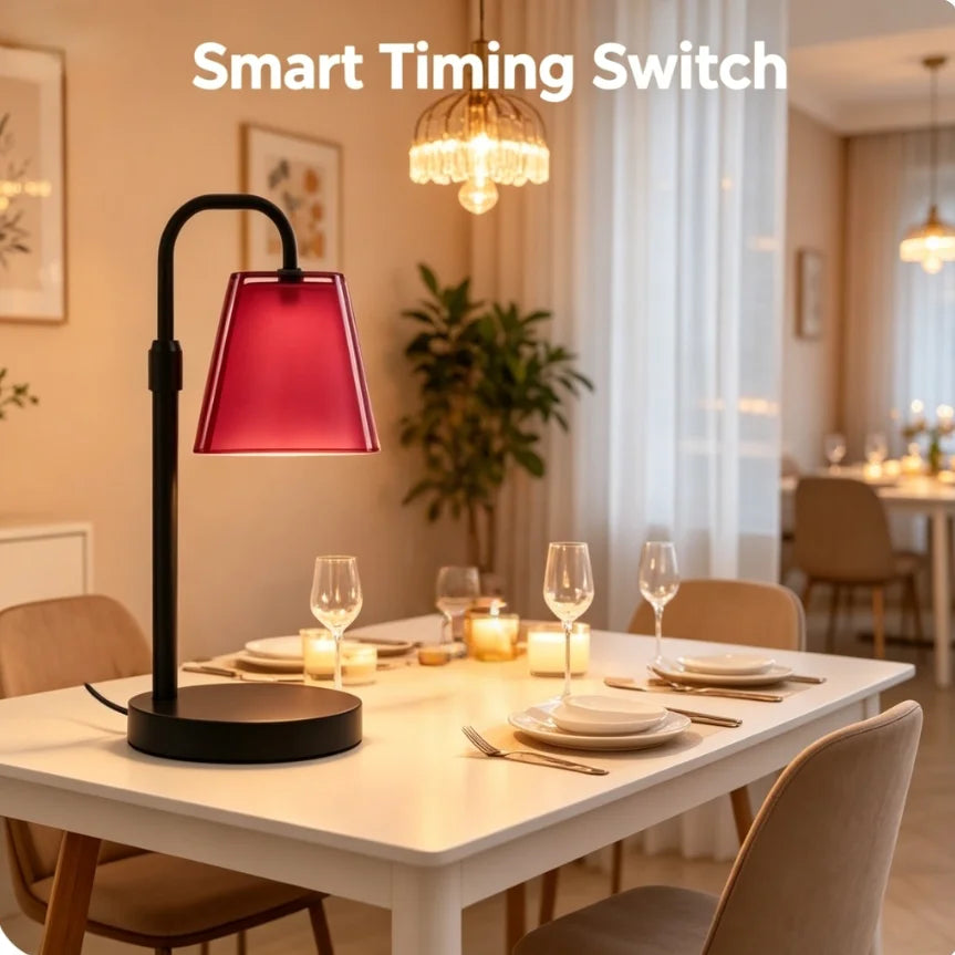 Dimmable Glass Candle Warmer With Timer And Auto Shutoff