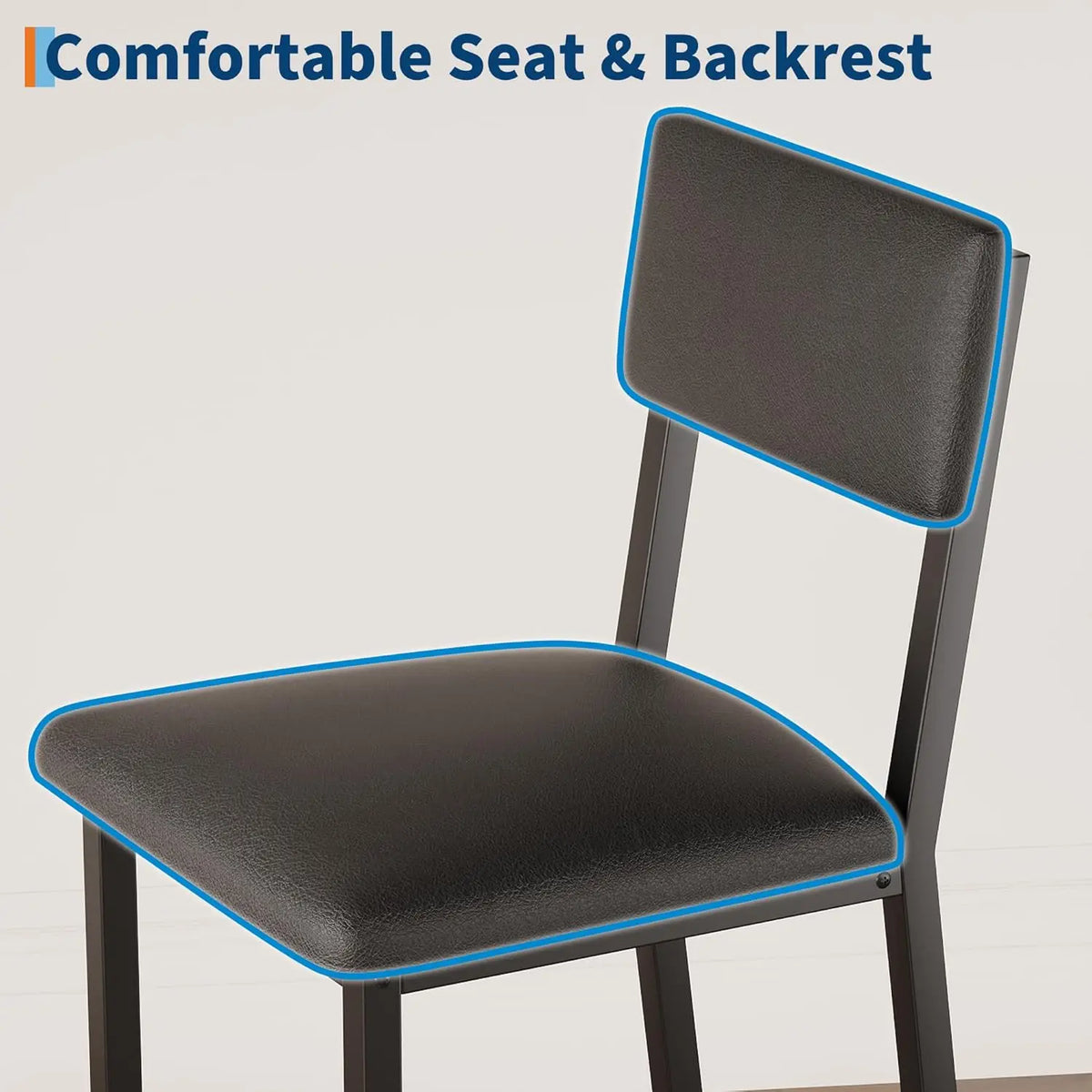 5-Piece Dining Set With Upholstered Chairs For Families