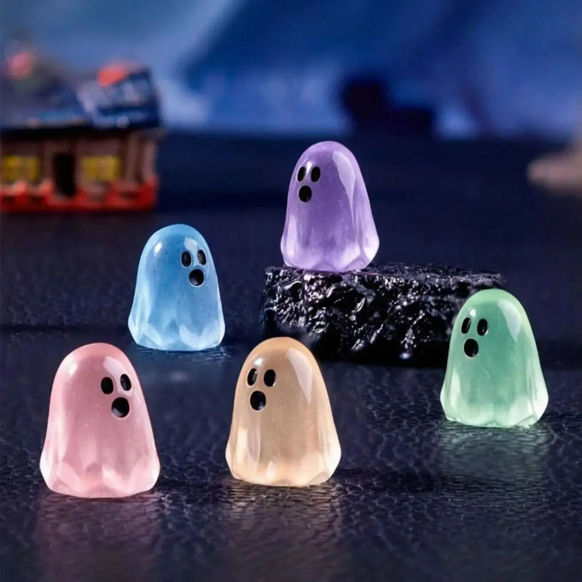 Glow Ghost Miniatures For Fairy Gardens Halloween Decor