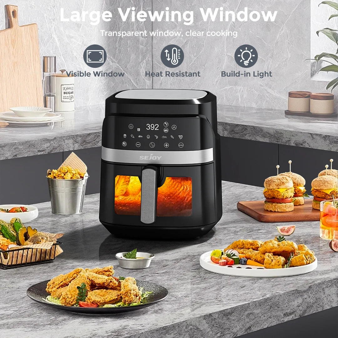 SEJOY Eight Function Air Fryer With Roast Bake And Dehydrate