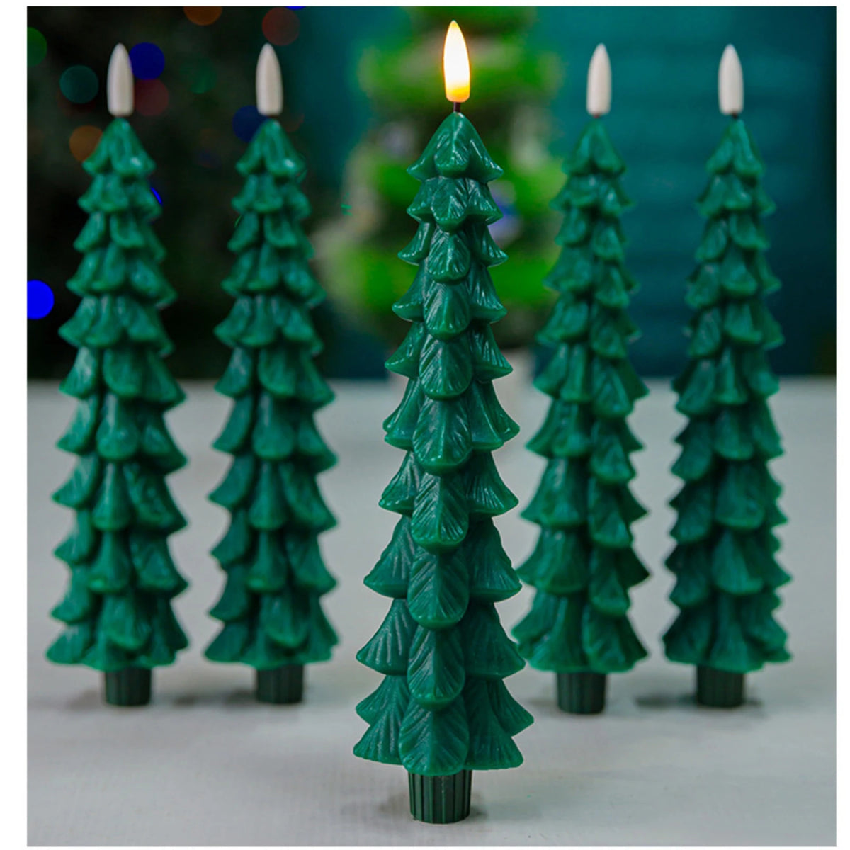 Christmas Tree Flameless LED Candles With Timer And Remote Control