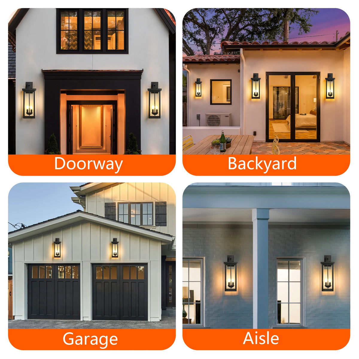 Outdoor Wall Lantern With Dusk To Dawn Sensor For Homes