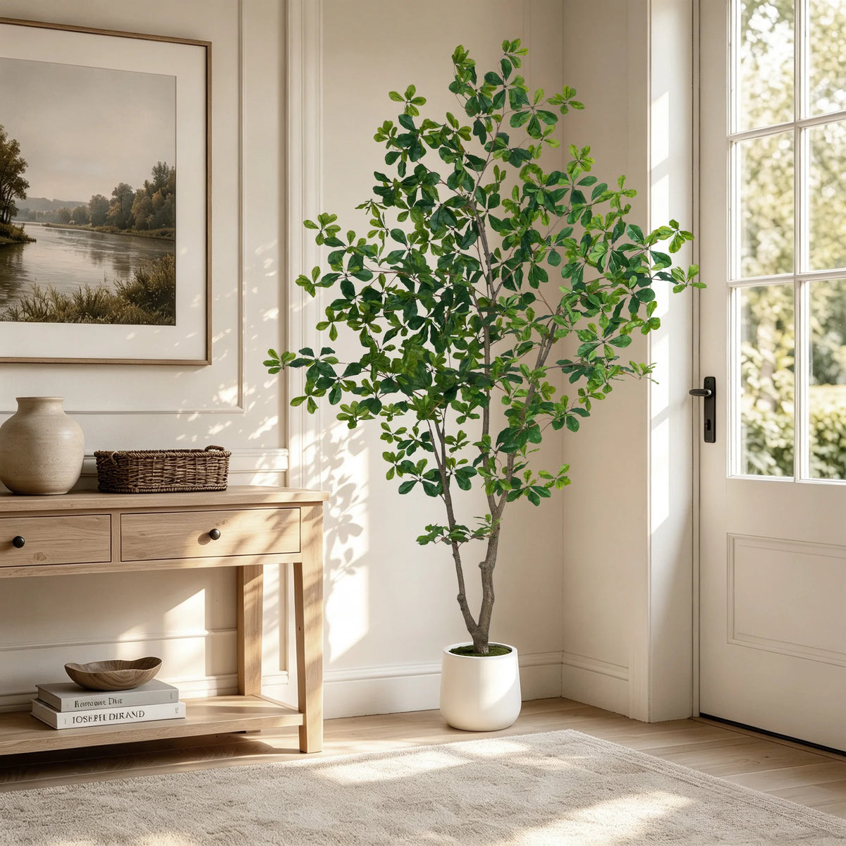 Faux Black Olive Tree With Realistic Leaves For Home Decor