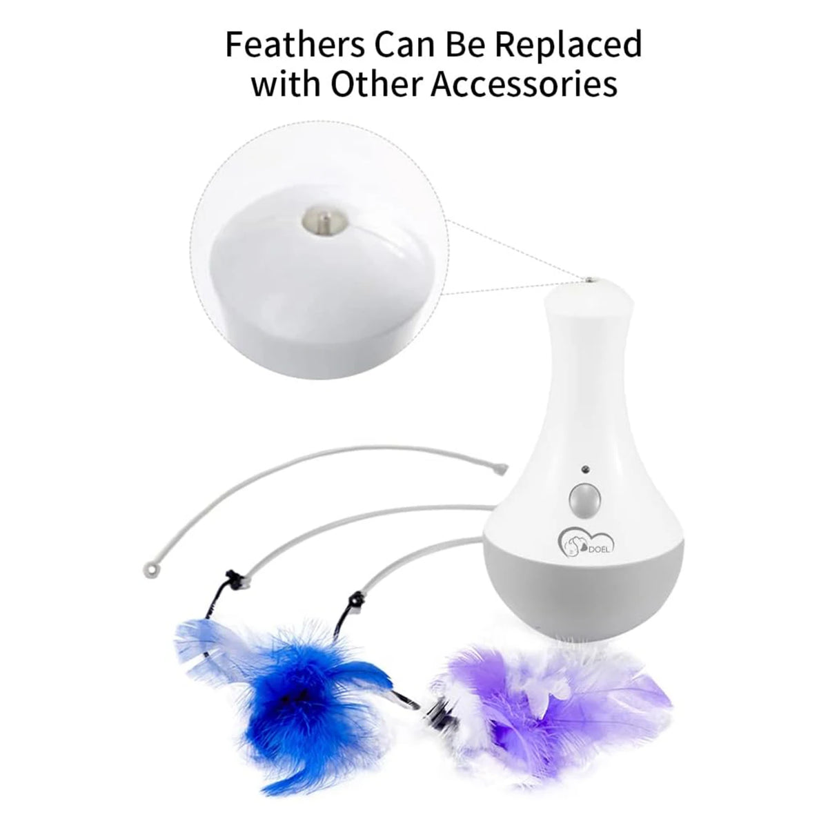 DOEL Automatic Interactive Feather Cat Toy For Indoor Cats