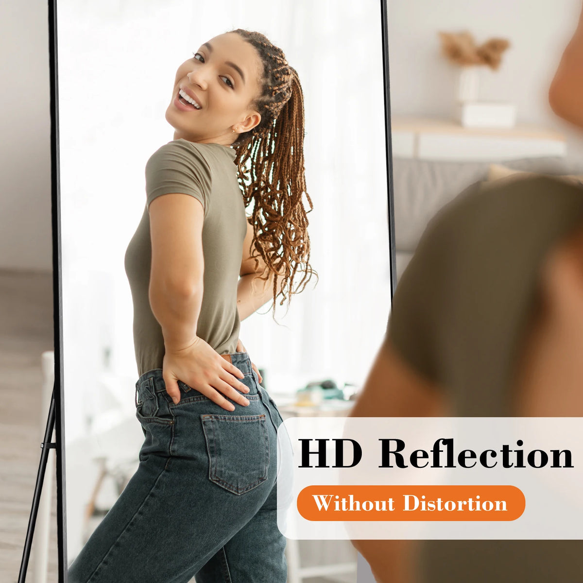 MCQ Arched Full Length Mirror With Stand Or Wall Mount