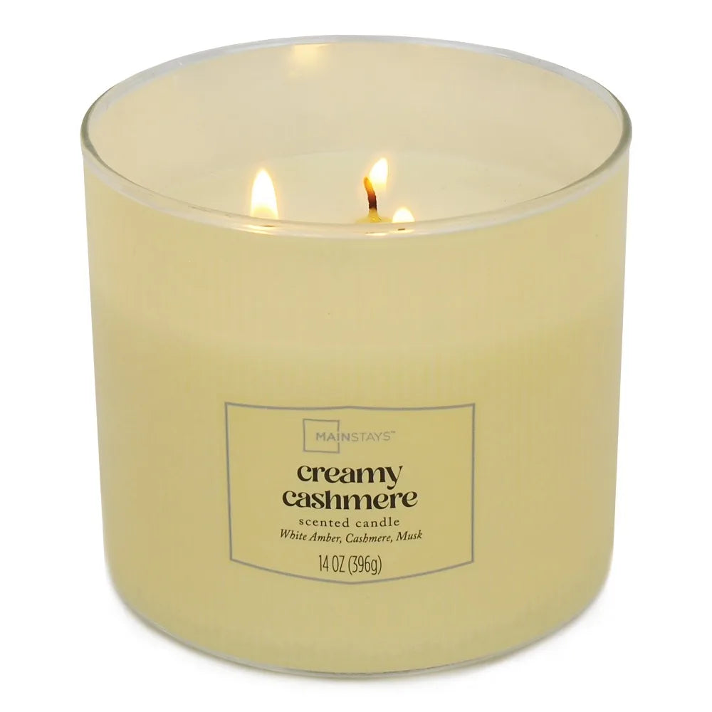 Textured Wrapped Candle in Creamy Cashmere Scent 14 Ounce Home Fragrance Aromatherapy Soy Wax Candle Gift