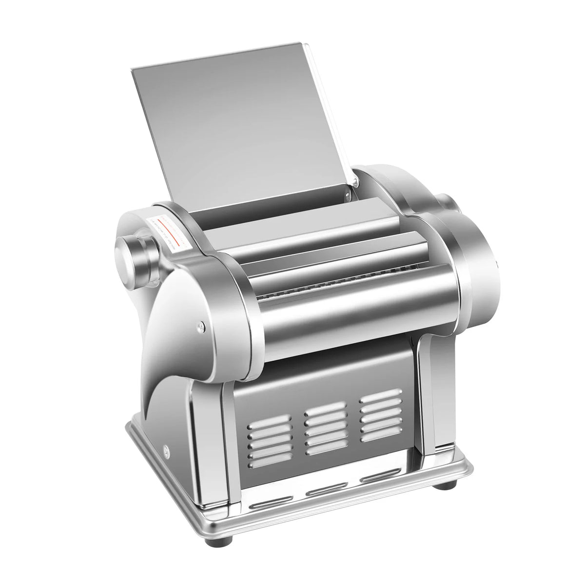 110V Stainless Steel  Electric Noodle Maker Machine, 135W Dual Blades 6 Thickness Settings Automatic Pasta Dough Roller Machine