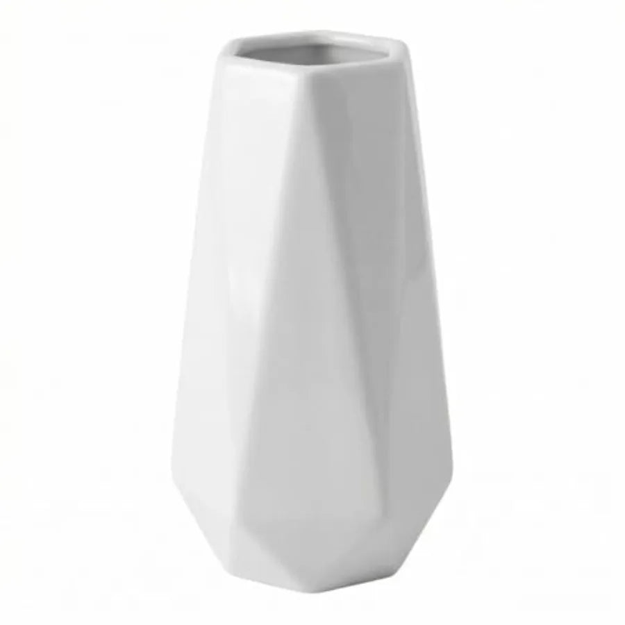 Geometric Ceramic Vase For Minimalist Tabletop Home Decor