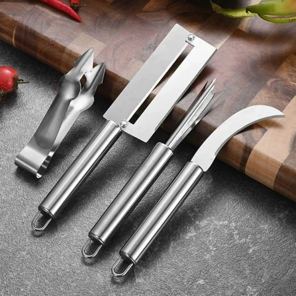 4 In 1 Pineapple Knife Fruit Slicer Sugar Cane Peeler
