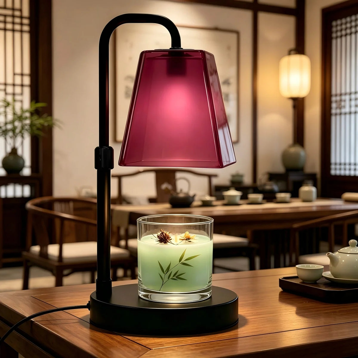 Dimmable Glass Candle Warmer With Timer And Auto Shutoff