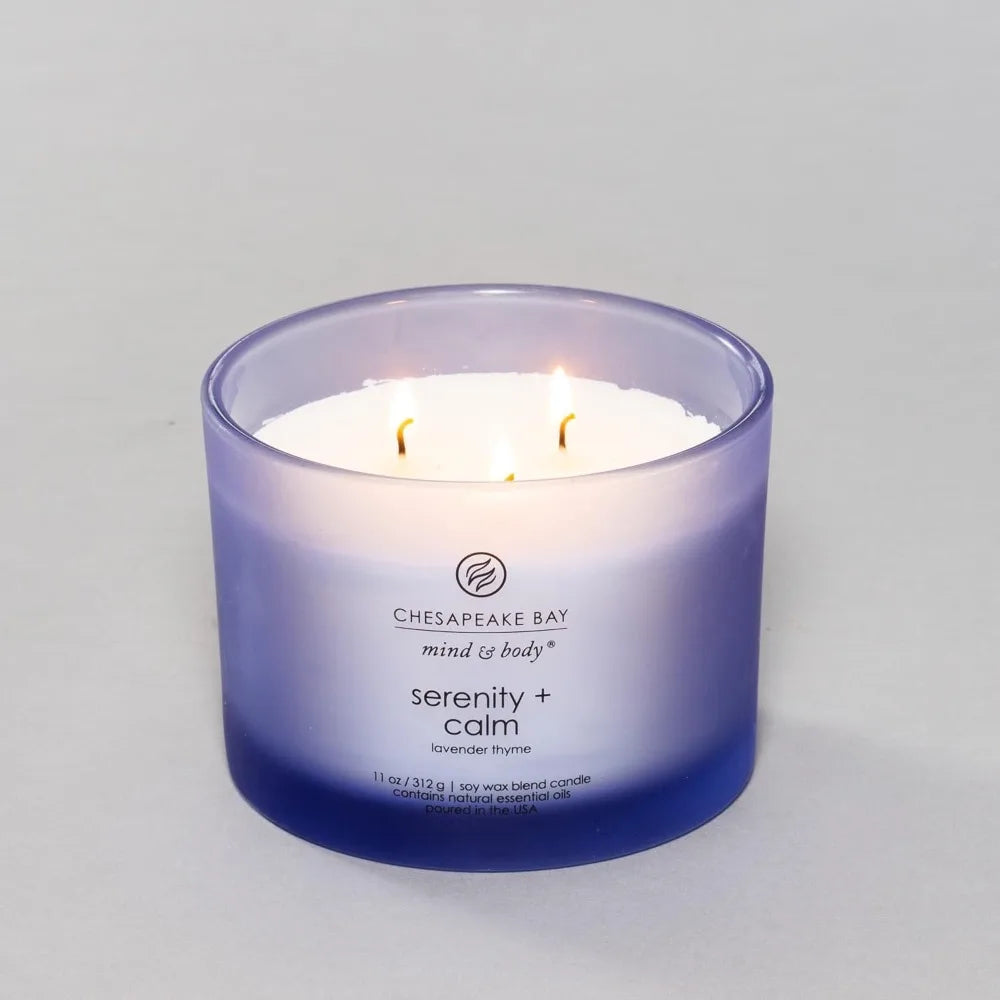 Lavender Thyme Scented Candle for Home Decor Aromatherapy Gifts Relaxing Calming Soy Wax Candle Coffee Table Decor Serenity