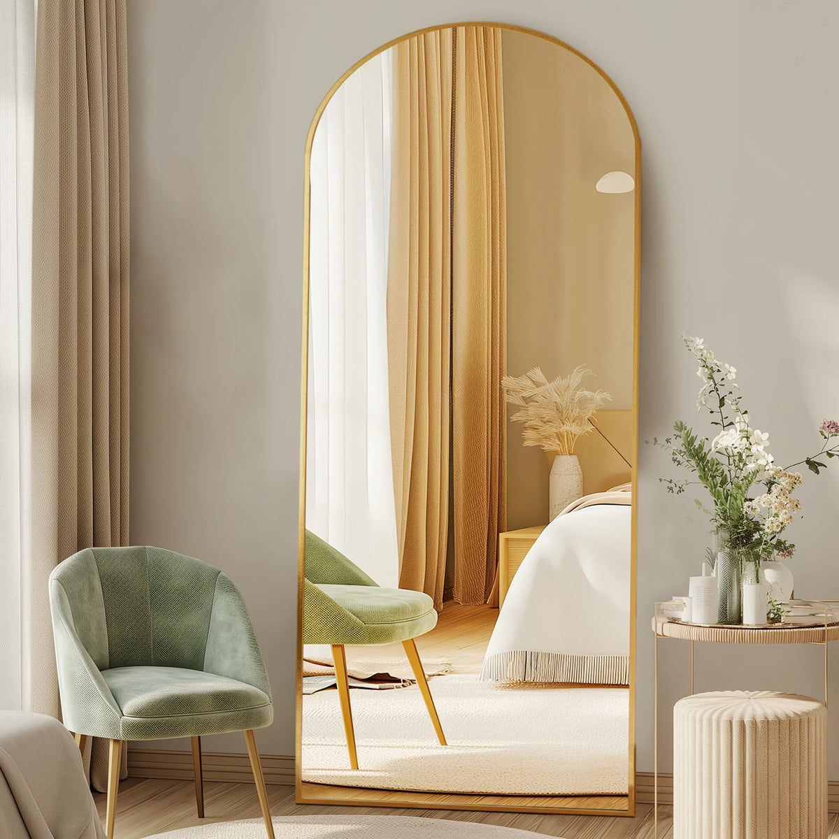 MCQ Arched Full Length Mirror With Stand Or Wall Mount