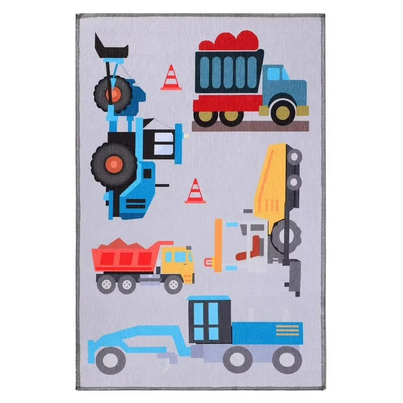 Non-Slip Kids Playroom Nursery Washable Indoor Area Rug, 2' x 3'
