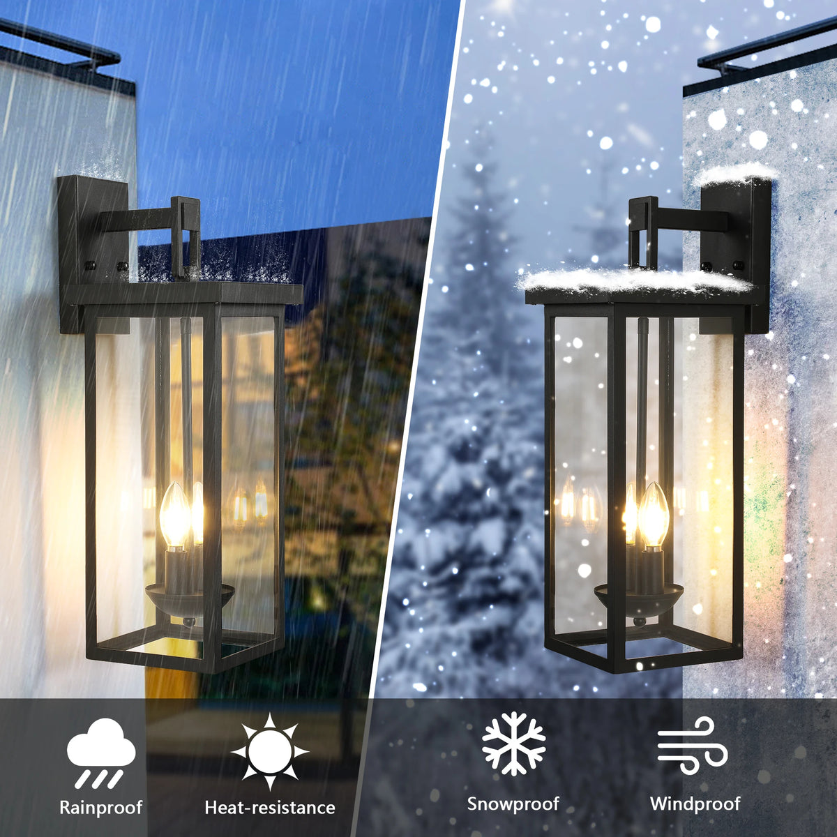 Outdoor Wall Lantern With Dusk To Dawn Sensor For Homes