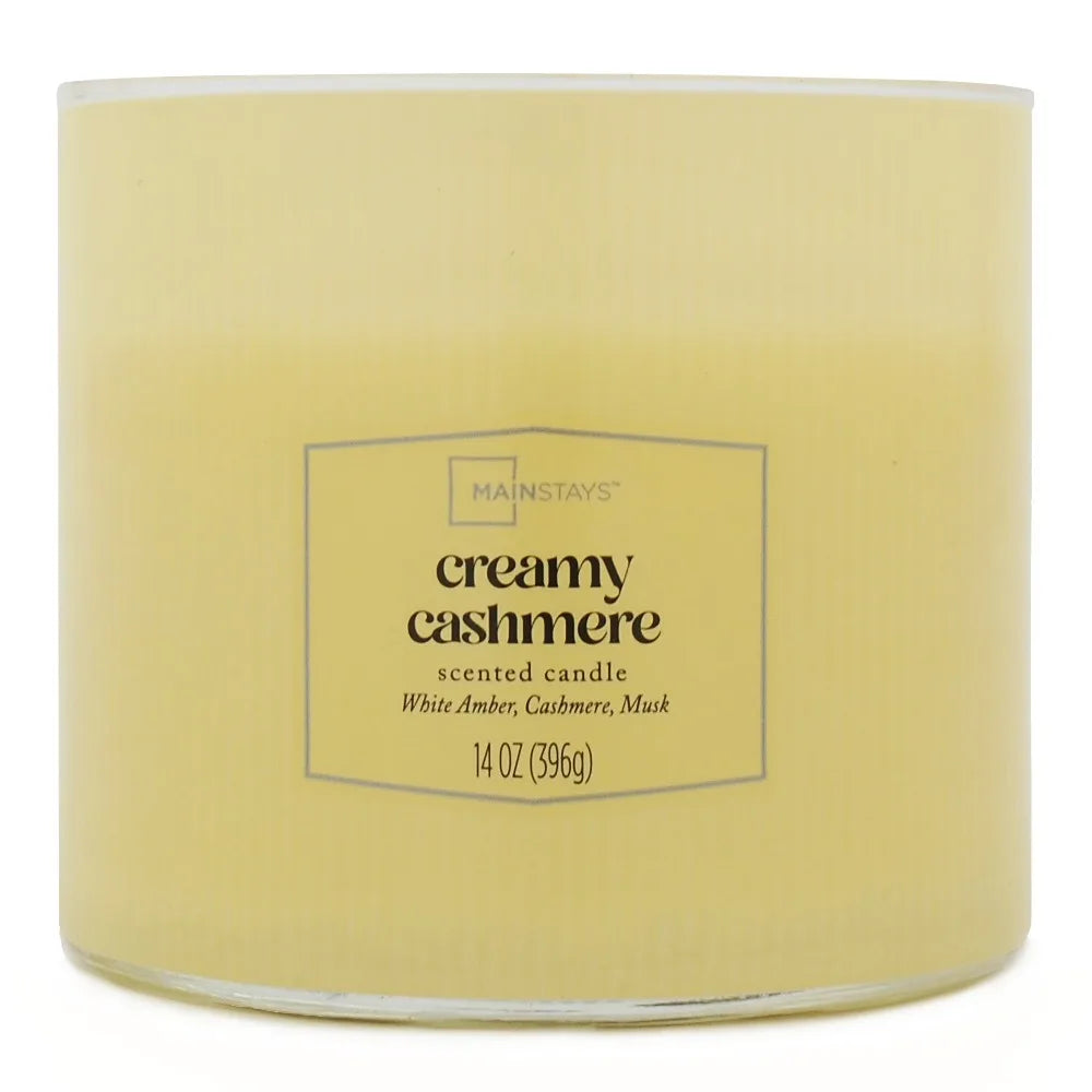 Textured Wrapped Candle in Creamy Cashmere Scent 14 Ounce Home Fragrance Aromatherapy Soy Wax Candle Gift