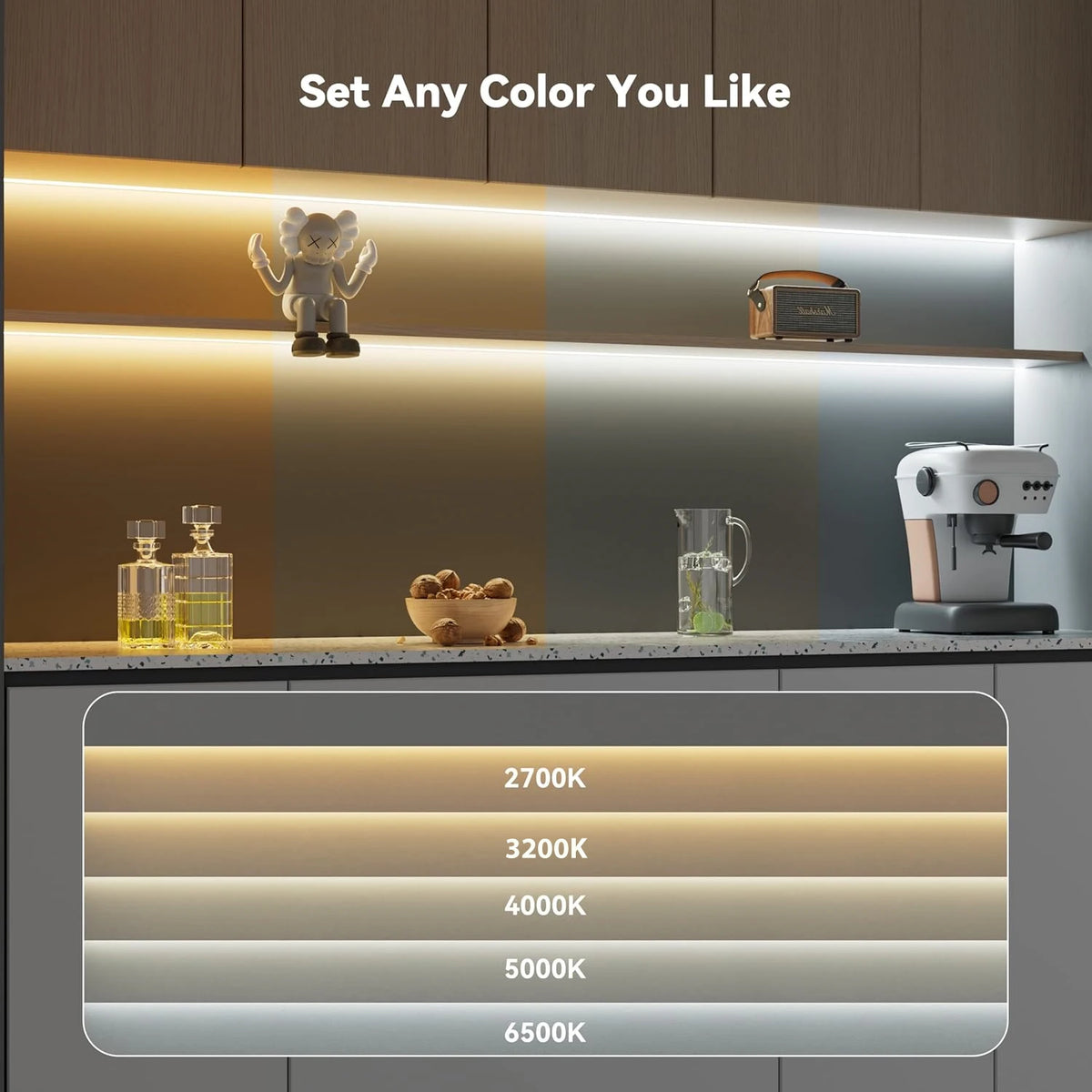 24V COB LED Strip Lights Dimmable With Remote Control 5/10M Flexible Tape Lamp for Indoor Kitchen Under Cabinet Home Decor