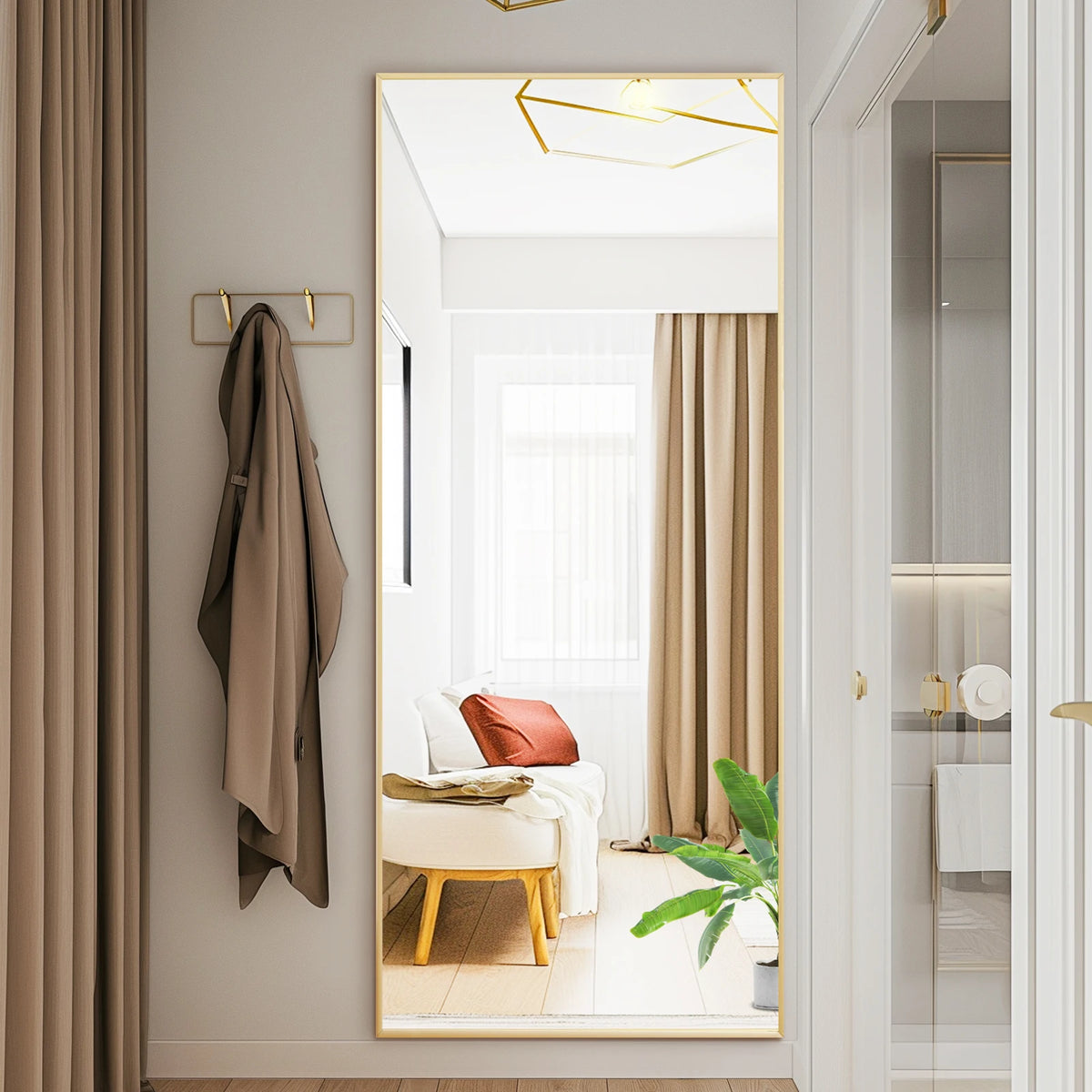 MCQ Arched Full Length Mirror With Stand Or Wall Mount