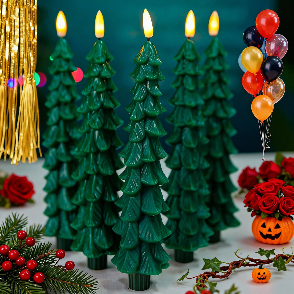 Christmas Tree Flameless LED Candles With Timer And Remote Control