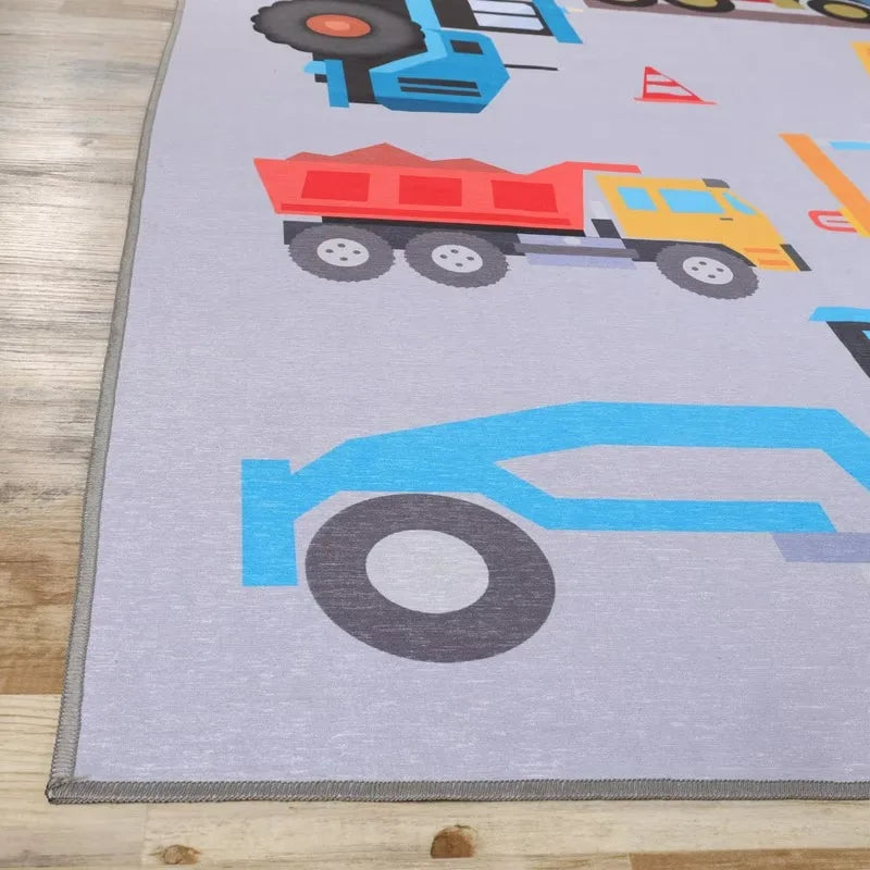 Non-Slip Kids Playroom Nursery Washable Indoor Area Rug, 2' x 3'