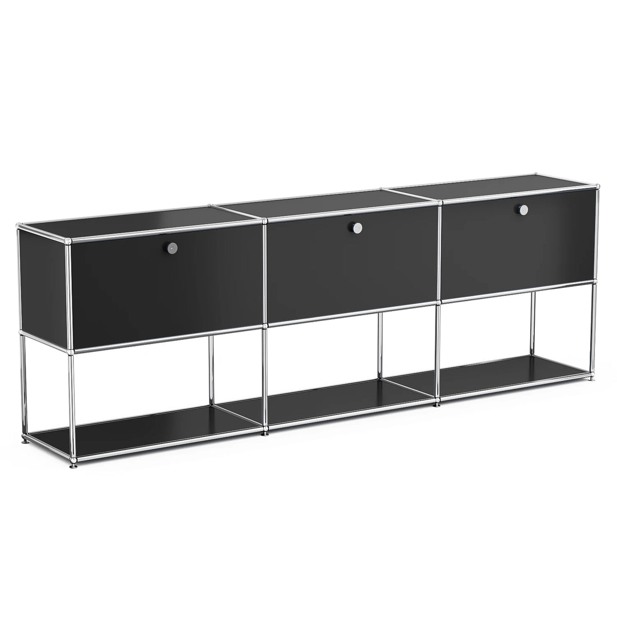Modular Sideboard Storage Cabinet Chrome Metal Frame Accent Credenza Multi Color Entryway Console Cabinet for Living Room Office
