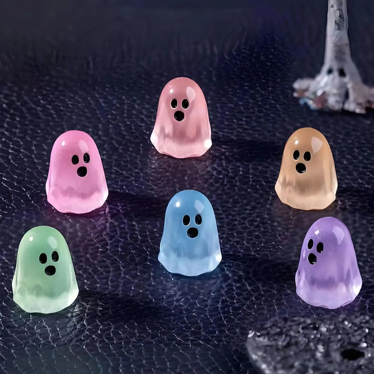 5/10Pcs Luminous Ghost Figures Glowing At Night Action Figure Mini Micro Landscape Miniatures Halloween Decoration Gifts
