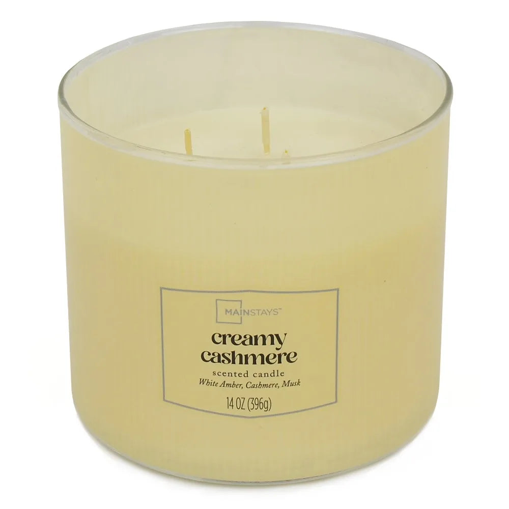 Textured Wrapped Candle in Creamy Cashmere Scent 14 Ounce Home Fragrance Aromatherapy Soy Wax Candle Gift