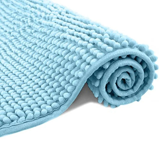 Chenille Bath Mat Microfiber Floor Mat Baby Bath Mat for Washable Bathroom Dry Fast Water Absorbent Shower Mat Area Rugs