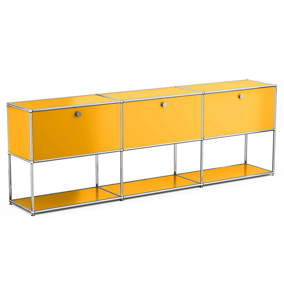 Modular Sideboard Storage Cabinet Chrome Metal Frame Accent Credenza Multi Color Entryway Console Cabinet for Living Room Office