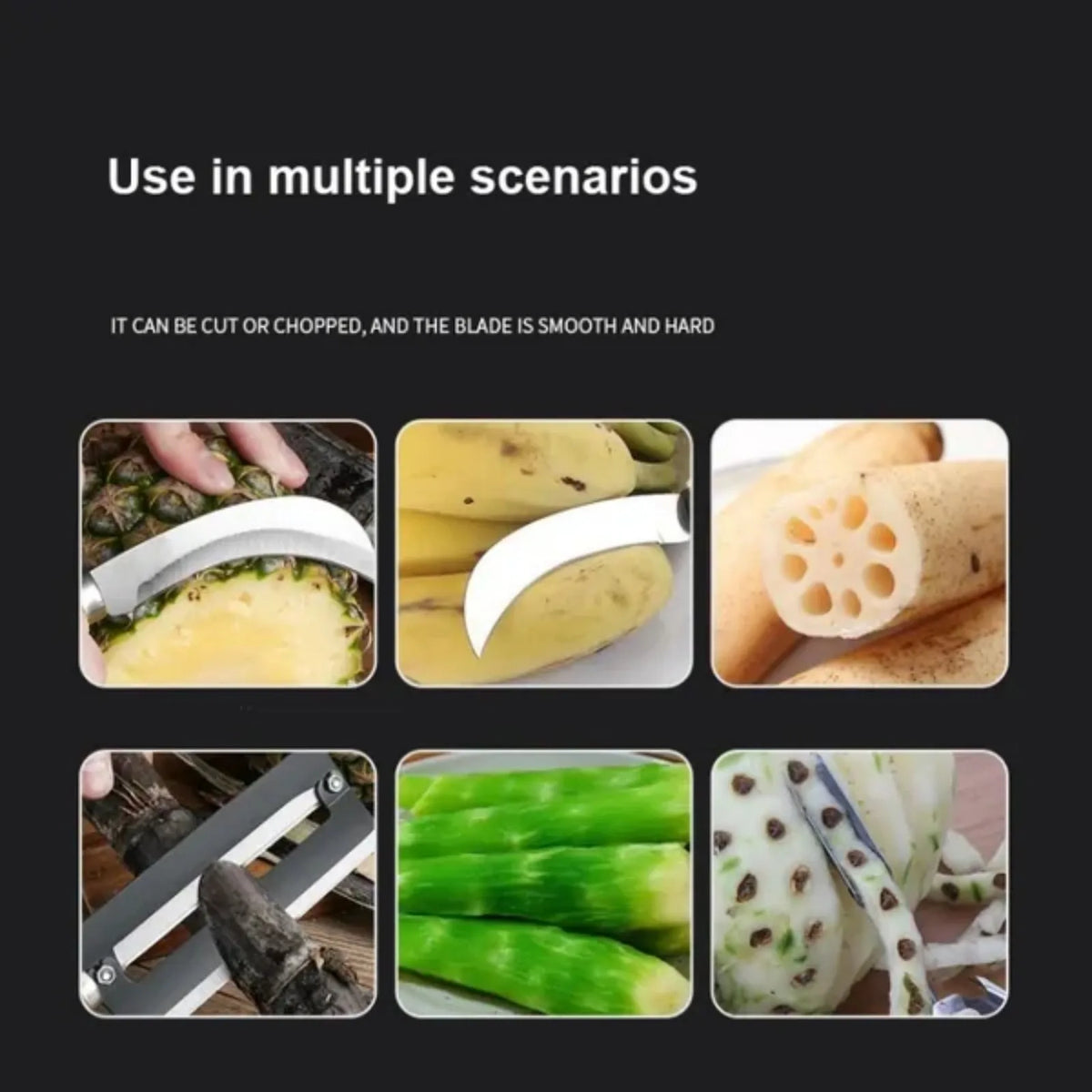 4 In 1 Pineapple Knife Fruit Slicer Sugar Cane Peeler