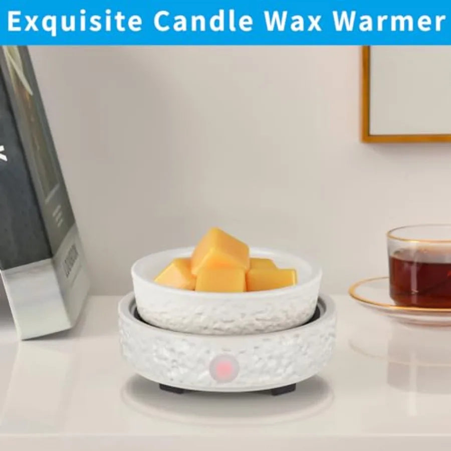 Ceramic Wax Melt Warmer Fragrance, 3 in1 Electric Candle Wax Warmer, Scented Wax Melt Wax Cubes Melter Fragrance Warmer for Hom