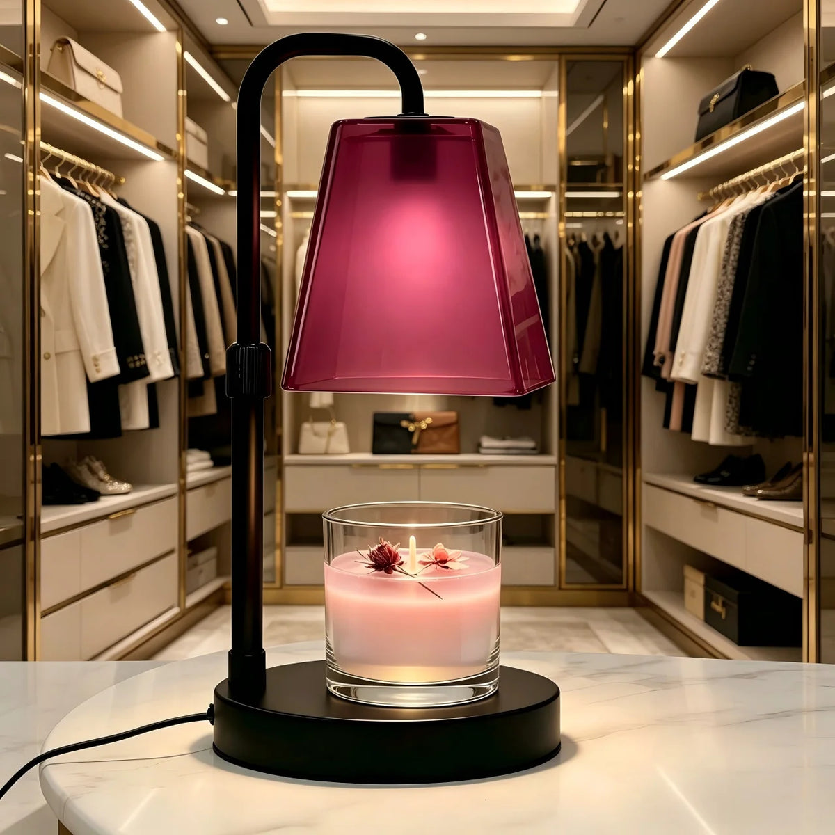 Dimmable Glass Candle Warmer With Timer And Auto Shutoff