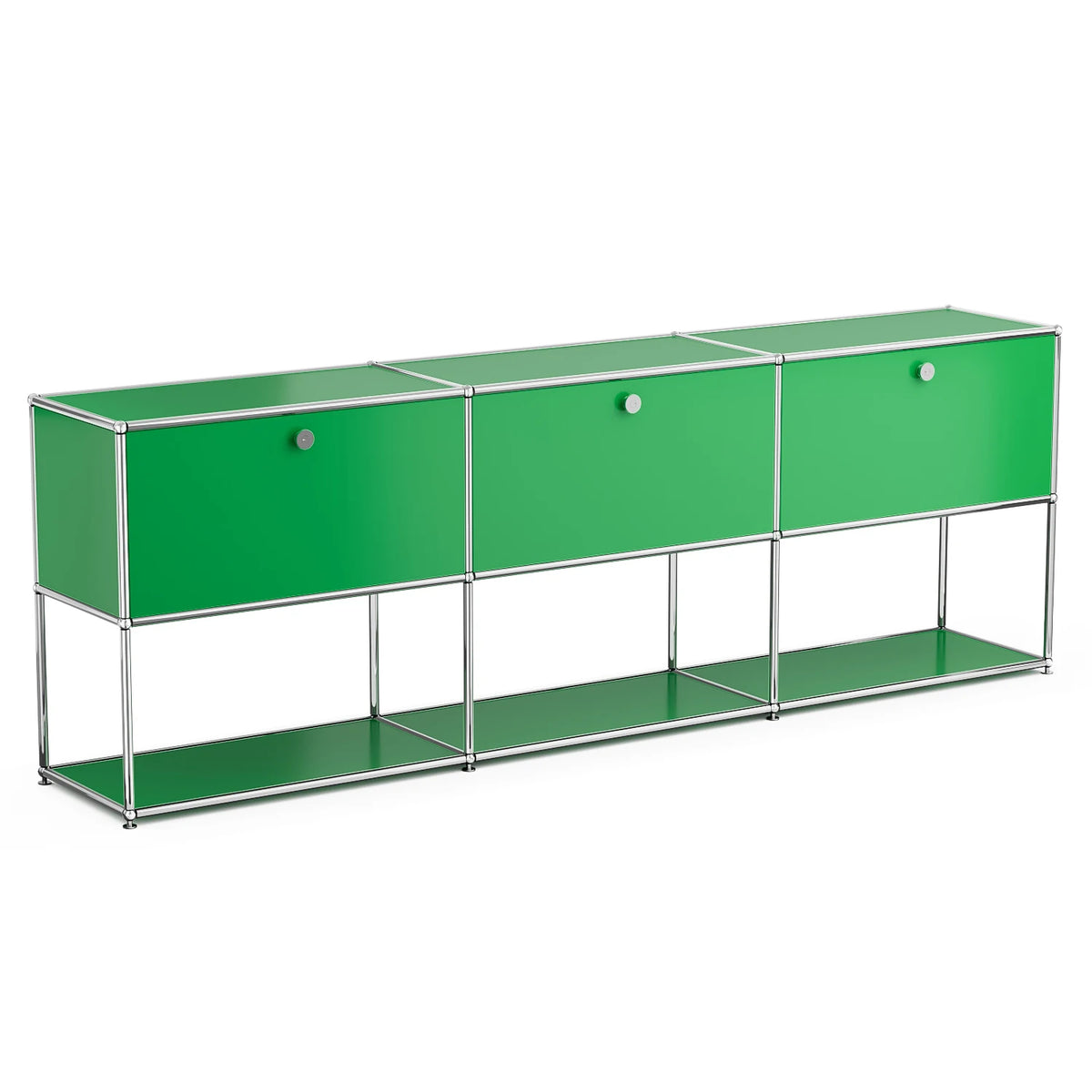 Modular Sideboard Storage Cabinet Chrome Metal Frame Accent Credenza Multi Color Entryway Console Cabinet for Living Room Office