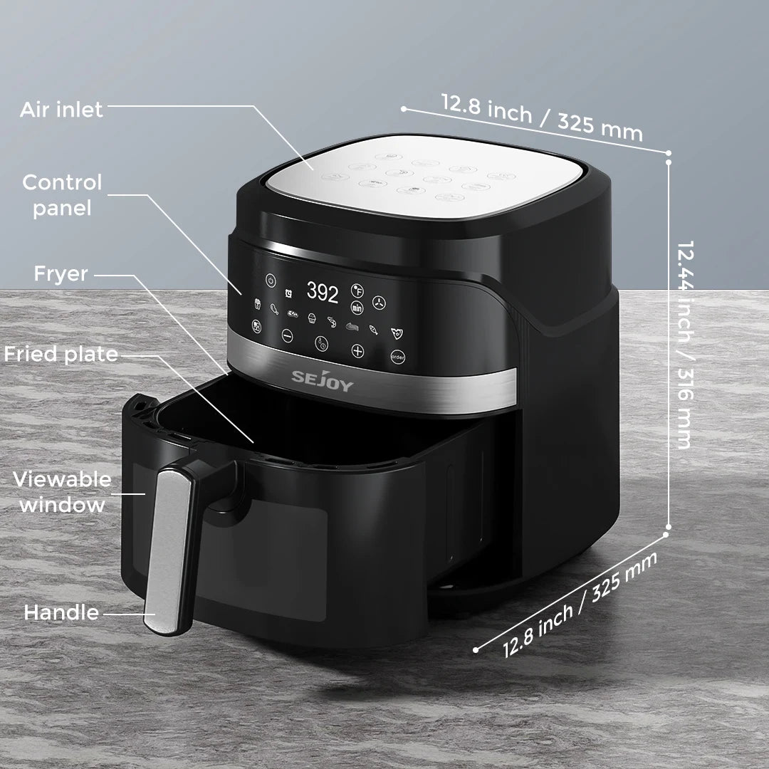 SEJOY Eight Function Air Fryer With Roast Bake And Dehydrate