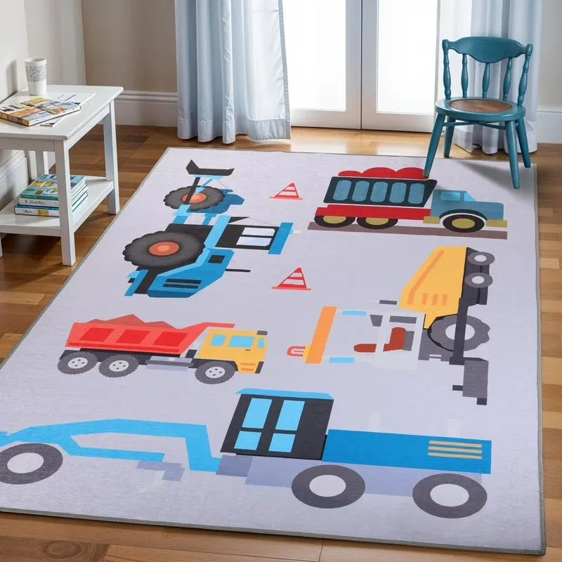 Non-Slip Kids Playroom Nursery Washable Indoor Area Rug, 2' x 3'