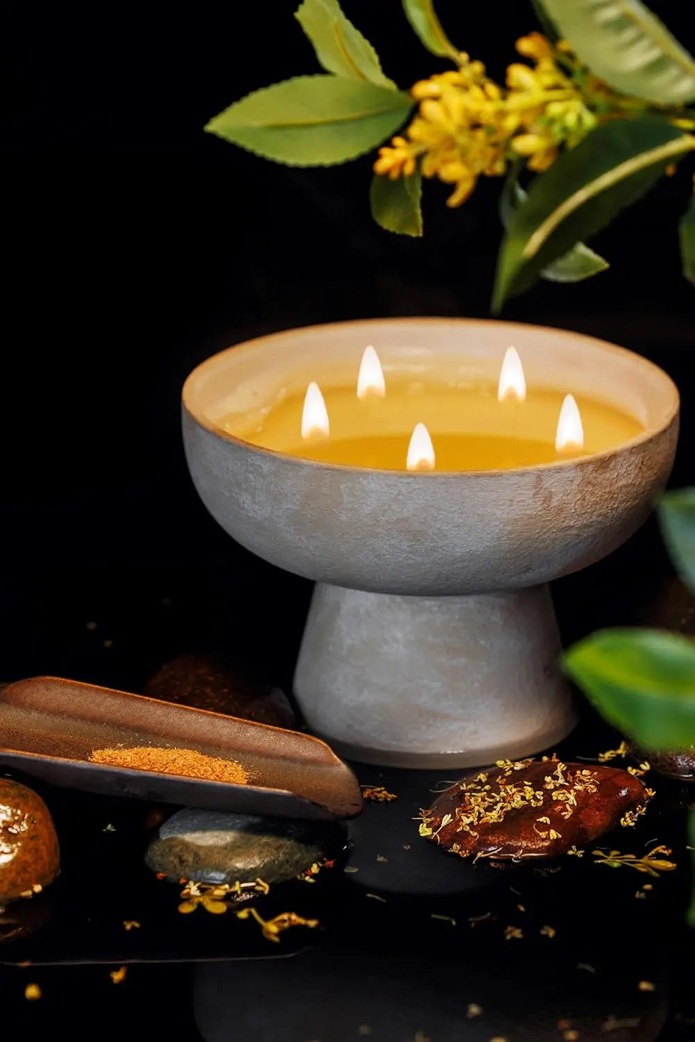 Calm Candle Osmanthus Sandalwood Refillable Wellness Candle