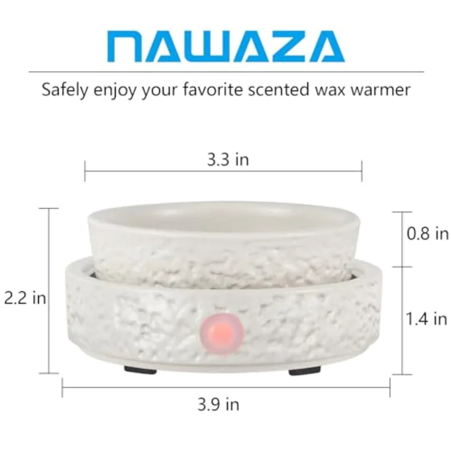 Ceramic Wax Melt Warmer Fragrance, 3 in1 Electric Candle Wax Warmer, Scented Wax Melt Wax Cubes Melter Fragrance Warmer for Hom
